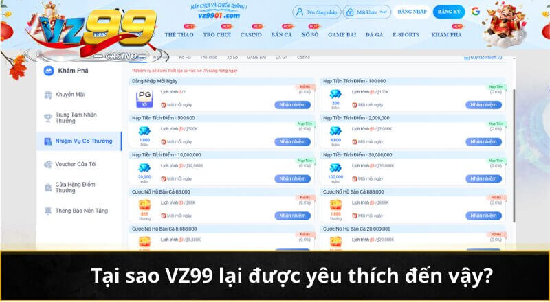 Đăng nhập VZ99 - Cẩm nang truy cập thương hiệu giải trí số 1 3 Tại sao VZ99 lại được yêu thích đến vậy?